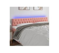 Hoofdbord LED 180x7x78/88 cm fluweel roze3122013