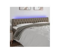 Hoofdbord LED 180x7x78/88 cm stof taupe3121966