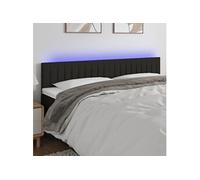 Tête de Lit à LED Marron Foncé 90x5x78/88 cm Tissu Meuble de Chambre vidaXL