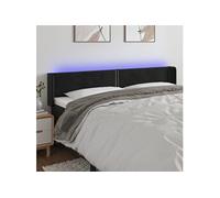 Vidaxl Tête De Lit À Led Noir 203x16x78/88 Cm Velours Noir