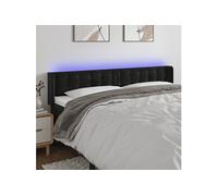 Hoofdbord LED 203x16x78/88 cm fluweel zwart3123738