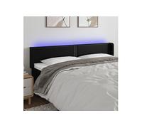 Hoofdbord LED 203x16x78/88 cm kunstleer zwart3123204