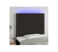 Hoofdbord LED 80x5x118/128 cm stof zwart3122260