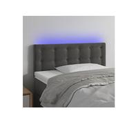 Vidaxl Tête De Lit À Led Gris Foncé 80x5x78/88 Cm Velours Gris