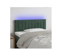 Hoofdbord LED 80x5x78/88 cm fluweel donkergroen3121883