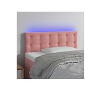 vidaXL Hoofdbord LED 80x5x78/88 cm fluweel roze 3122081 Rose G