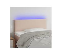 Hoofdbord LED 80x5x78/88 cm kunstleer cappuccinokleurig3121409