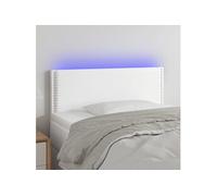 Hoofdbord LED 80x5x78/88 cm kunstleer wit3121545