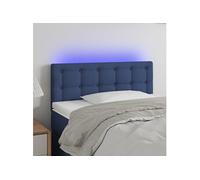 Vidaxl Tête De Lit À Led Bleu 80x5x78/88 Cm Tissu Bleu