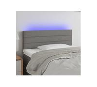 3121727 vidaXL Tête de lit à LED Gris foncé 80x5x78-88 cm Tissu