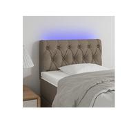 Hoofdbord LED 80x7x78/88 cm stof taupe3121926