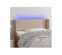Vidaxl Tête De Lit À Led Cappuccino 83x16x78/88 Cm Similicuir