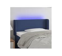 Hoofdbord LED 83x16x78/88 cm stof blauw3122936