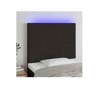 Hoofdbord LED 90x5x118/128 cm stof zwart3122128
