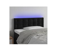 Vidaxl Tête De Lit À Led Noir 90x5x78/88 Cm Velours Noir