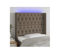 Hoofdbord LED 93x16x118/128 cm stof taupe3124370