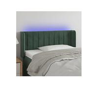 Hoofdbord LED 93x16x78/88 cm fluweel donkergroen3123513