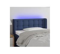 Hoofdbord LED 93x16x78/88 cm stof blauw3123658