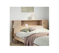Hoofdbord met opbergruimte 120 cm massief grenenhout855636