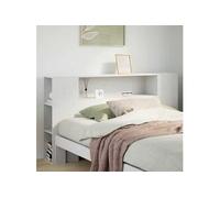 Hoofdbord met opbergruimte 150 cm massief grenenhout wit855628