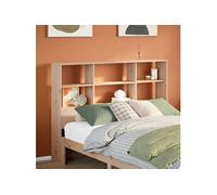 Hoofdbord met opbergruimte 150 cm massief grenenhout855657