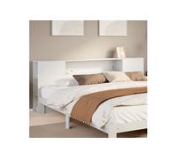 Hoofdbord met opbergruimte 180 cm massief grenenhout wit855622