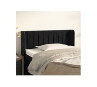 Vidaxl Tête De Lit Avec Oreilles Noir 103x16x78/88 Cm Velours Noir