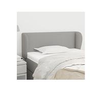 Hoofdbord met randen 103x23x78/88 cm stof lichtgrijs3116994