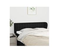 Vidaxl Tête De Lit Avec Oreilles Noir 147x23x78/88 Cm Tissu Noir