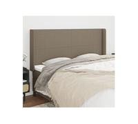 Hoofdbord met randen 163x16x118/128 cm stof taupe3119310