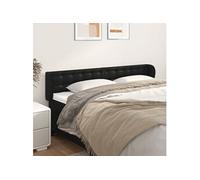 Vidaxl Tête De Lit Avec Oreilles Noir 163x23x78/88 Cm Similicuir Noir