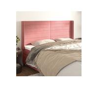 Tête de Lit avec Oreilles Gris Clair 103x16x118/128 cm Velours Meuble vidaXL