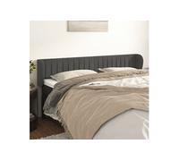 Hoofdbord met randen 183x23x78/88 cm fluweel donkergrijs3117443