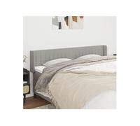 Hoofdbord met randen 203x16x78/88 cm stof lichtgrijs3119028
