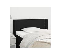 Vidaxl Tête De Lit Avec Oreilles Noir 83x16x78/88 Cm Tissu Noir