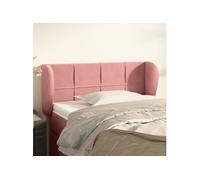 Vidaxl Tête De Lit Avec Oreilles Rose 83x23x78/88 Cm Velours Rose