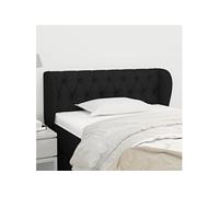 Vidaxl Tête De Lit Avec Oreilles Noir 93x23x78/88 Cm Tissu Noir