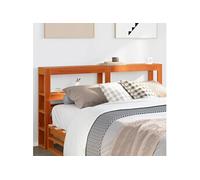 vidaXL Tête de lit 150 cm Marron Cire Bois massif de pin avec étagères et rangement sur pied