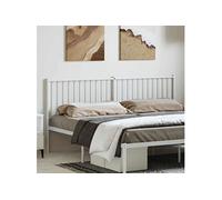 vidaXL Hoofdbord metaal wit 193 cm350968 Blanc G