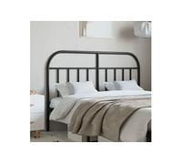 vidaXL Hoofdbord metaal zwart 140 cm353668 Noir G