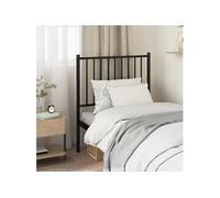 vidaXL Hoofdbord metaal zwart 75 cm350890 Noir G
