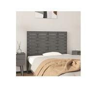 vidaXL Hoofdbord wandmontage 106x3x63 cm massief grenenhout grijs824715 Gris G