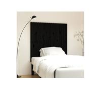 Hoofdbord wandmontage 108x3x110 cm massief grenenhout zwart824927