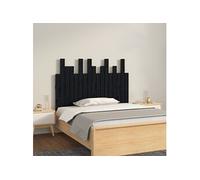 Vidaxl Tête De Lit Murale Noir 108x3x80 Cm Bois Massif De Pin Marron