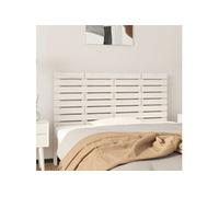 Tête de Lit Murale, Panneau de Lit, Accessoire de Lit, Meuble de Chambre à Coucher Intérieur, Blanc 126x3x63 cm Bois Massif de Pin