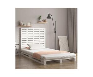 Hoofdbord wandmontage 126x3x91,5 cm massief grenenhout wit824679
