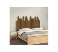 Vidaxl Tête De Lit Murale Marron Miel 127,5x3x80 Cm Bois Massif De Pin Multicolore