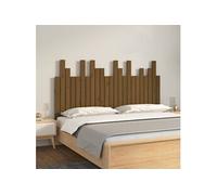 vidaXL Hoofdbord wandmontage 146,5x3x80 cm grenenhout honingbruin824796 Marron G