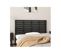 Hoofdbord wandmontage 146x3x63 cm massief grenenhout zwart824737