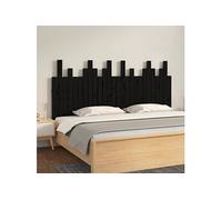 vidaXL Tête de lit murale Noir 166x3x80 cm Bois massif de pin